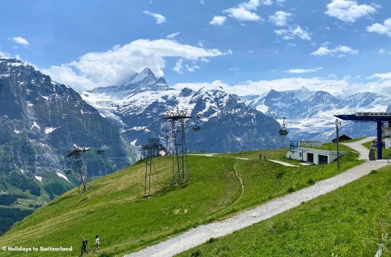 Cable car station at Grindelwald First