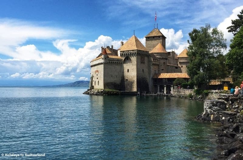 Chateau Chillon on the shore of Lake Geneva