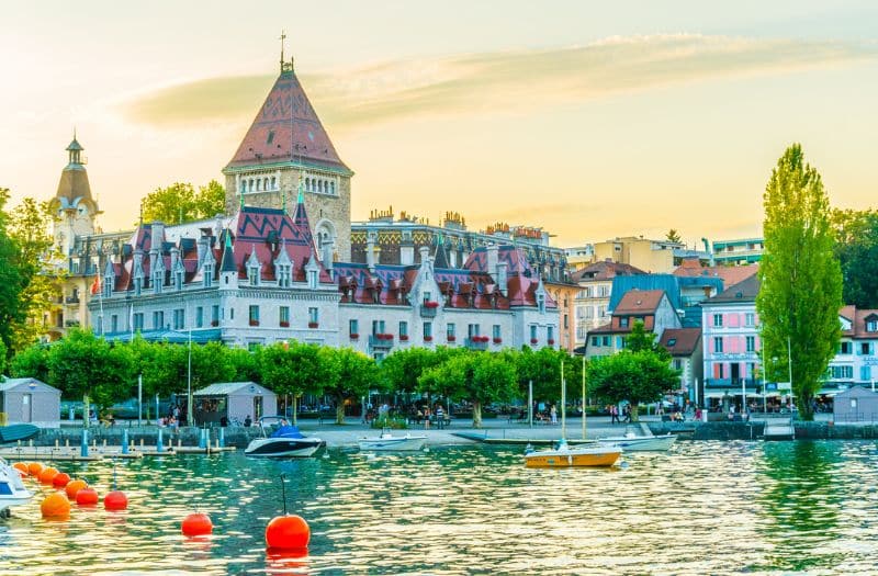 Chateau d'Ouchy hotel at Lausanne, Switzerland