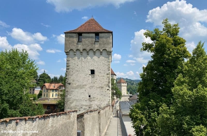 Musegg Wall in Lucerne.