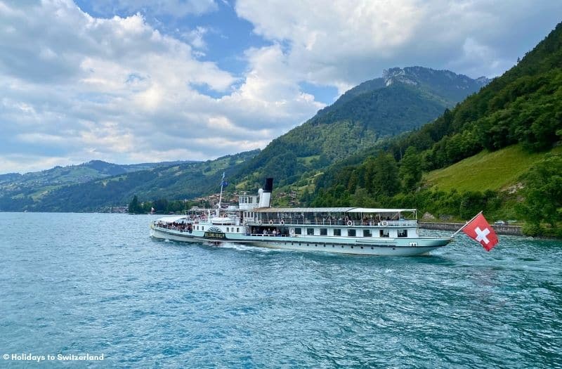 Paddle steamer on Lake Thun
