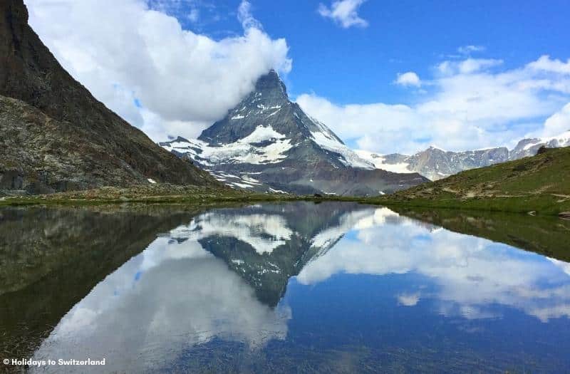 Matterhorn with reflection in Riffelsee lake