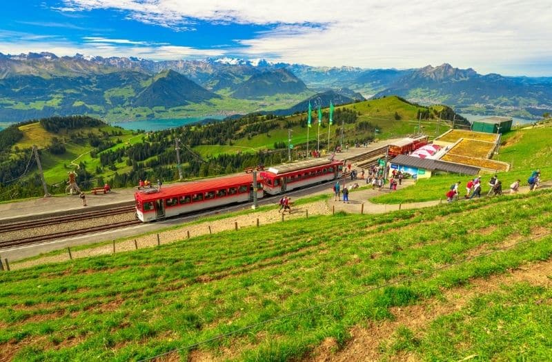 Rigibahn at the summit of Mt. Rigi