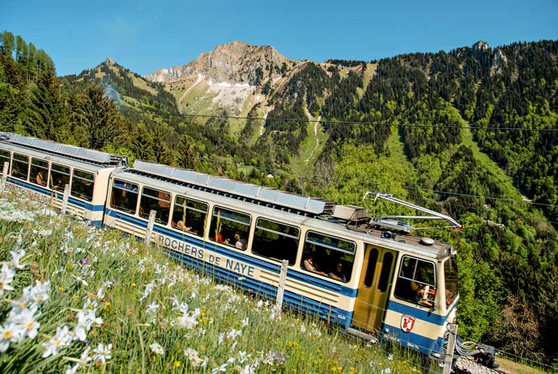 The Rochers de Naye cogwheel train