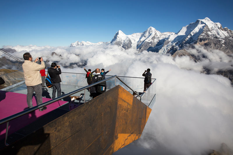 Skyline Observation Deck at Birg on Mt. Schilthorn