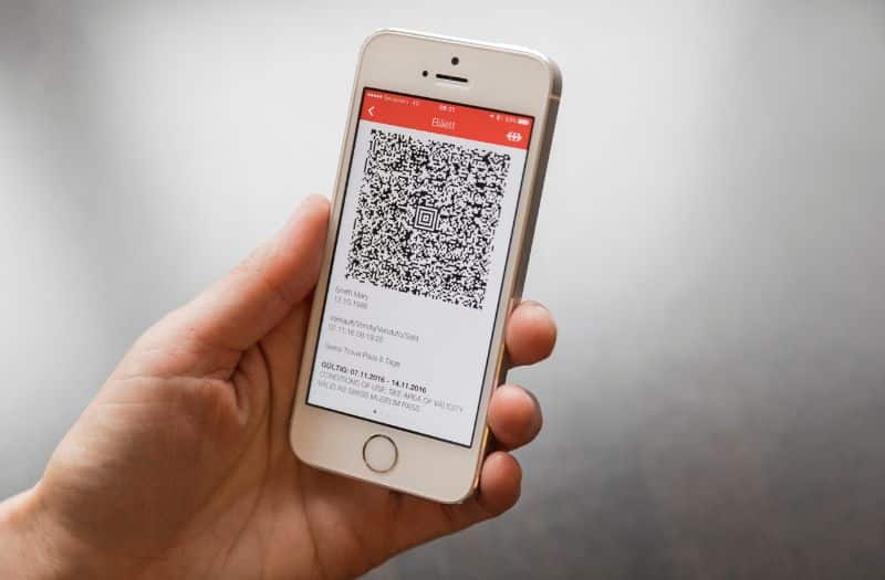 Swiss Travel Pass on mobile device